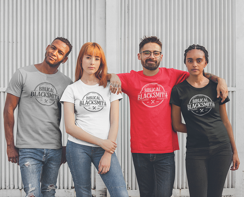 Believers wearing Biblical Blacksmith apparel